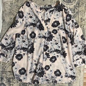 Floral sheer blouse